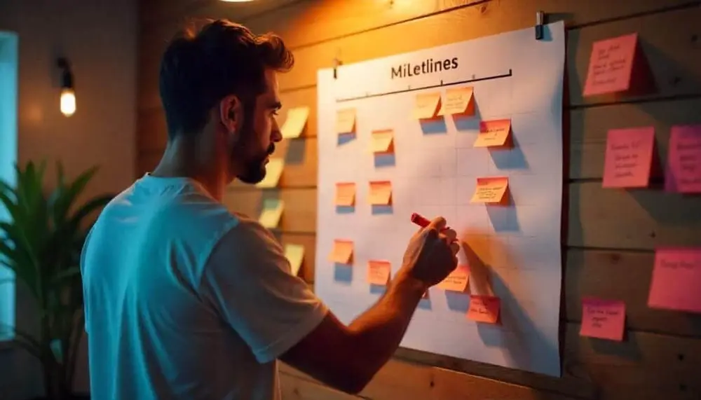 A man tracking his progress in sexual health recovery after quitting smoking.
