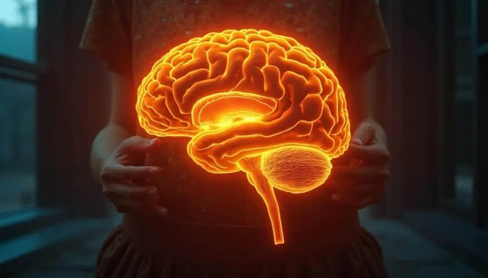Diagram of a brain showing the cognitive decline caused by smoking.