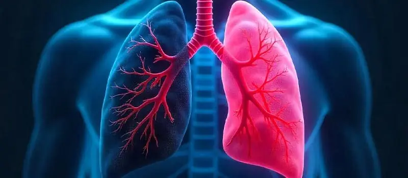 A transformation of smoker's lungs into healthy lungs, showing recovery after quitting smoking.