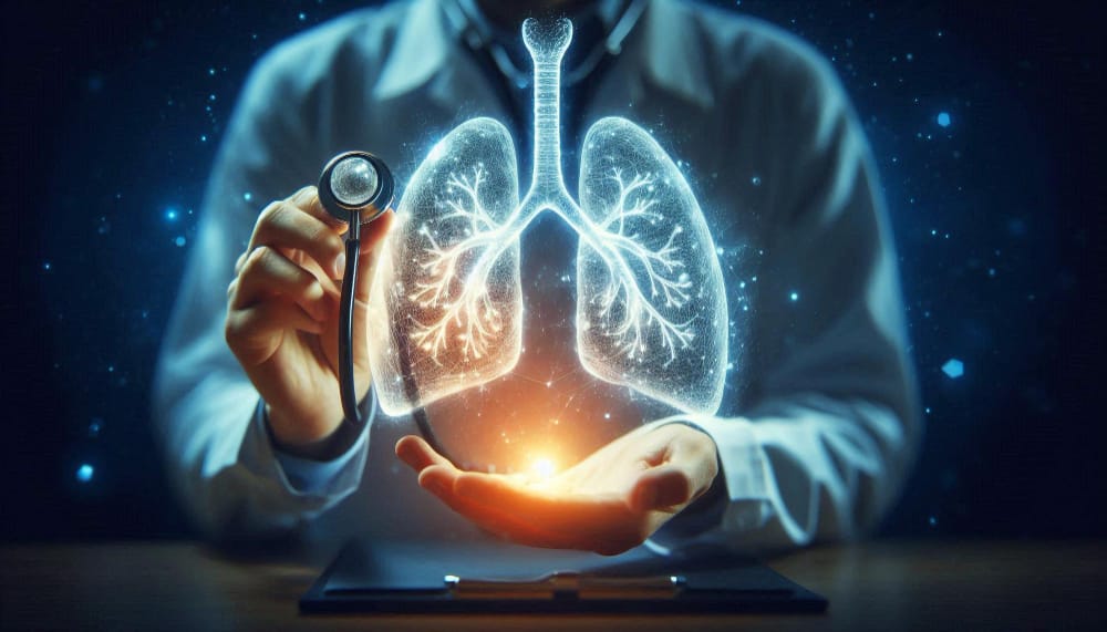 Timeline showing how lungs heal and breathing improves after quitting smoking.