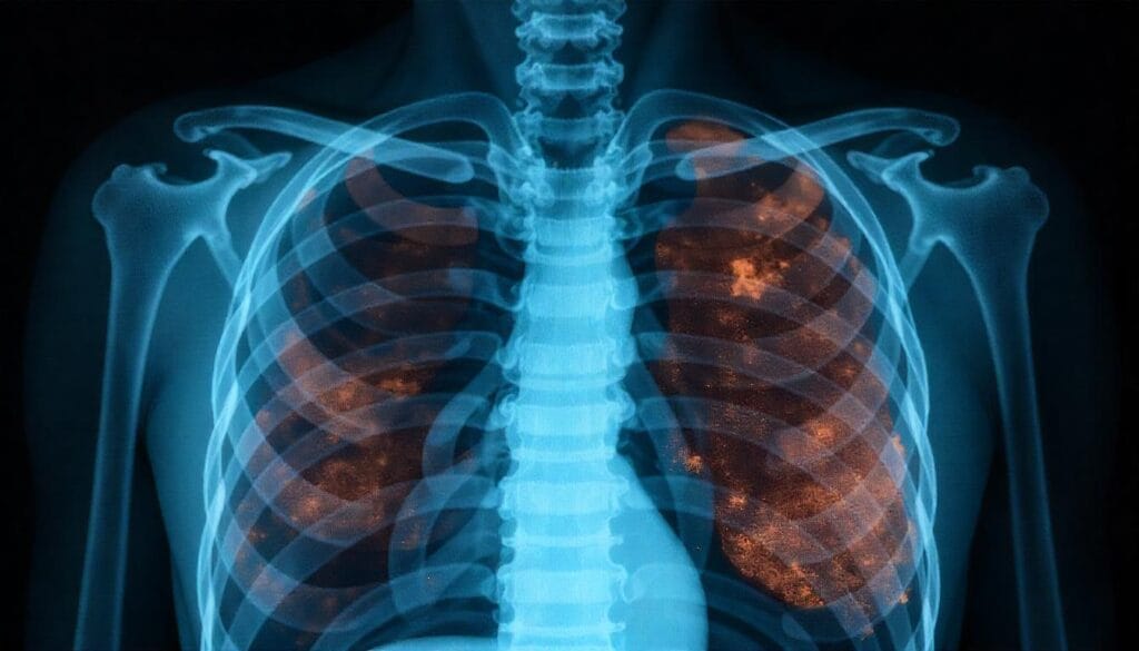 Comparison of bone health between a smoker and a non-smoker, showing the effects of smoking on bone density.