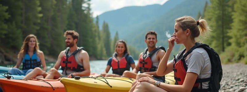Smoking limiting an individual from enjoying recreational activities with friends.
